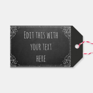 Erstellen Sie Ihre eigene Vintage Chalkboard-Vorla Geschenkanhänger