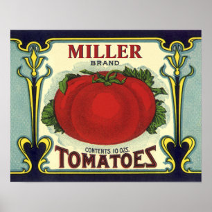 Erstellen Sie Ihre eigene Vintage-Fruchtkisten-Eti Poster