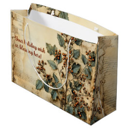 Erstellen Sie Ihre eigene Vintage Holly Große Geschenktüte