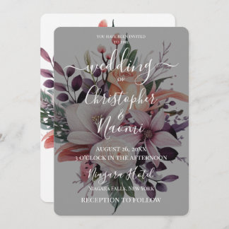 Erstellen Sie Ihre eigene Vintage Liege Blume Bouq Einladung