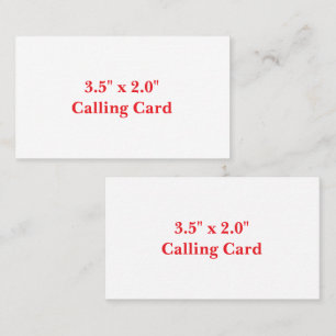 Erstellen Sie Ihre eigene Visitenkarte 8,9 cm x 5, Telefonnummerkarte