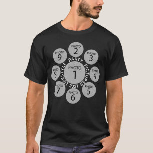 Erstellen Sie Ihre eigene VORLAGE 9 FOTOKOLLAGE T-Shirt