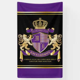 Erstellen Sie Ihre eigene Wappen-Lila Gold-Emblem Banner