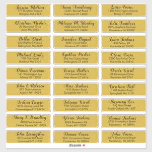 Erstellen Sie Ihre eigene Wedelgastadresse Gold Bl Aufkleber