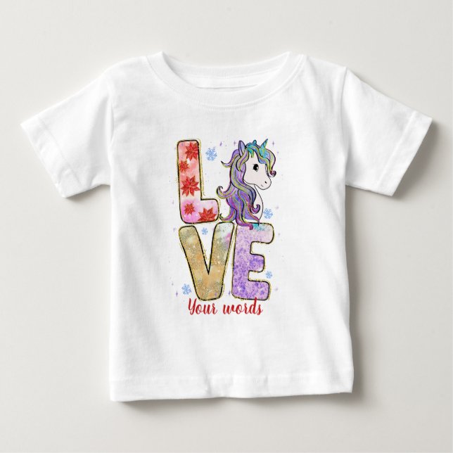 Erstellen Sie Ihre eigene Weihnachtsfeier-Liebe Un Baby T-shirt (Vorderseite)