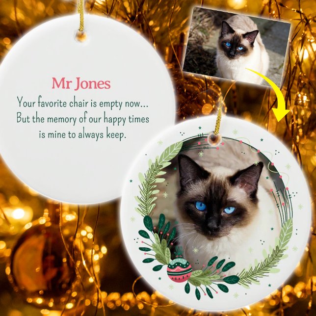 Erstellen Sie Ihre eigene Weihnachtskatzenmesse Keramik Ornament (Von Creator hochgeladen)