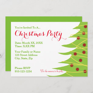 Erstellen Sie Ihre eigene Weihnachtszeit-Party Ein Einladung