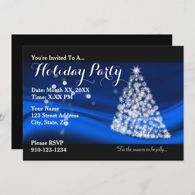 Erstellen Sie Ihre eigene Weihnachtszeit-Party Ein Einladung (Vorne/Hinten)