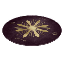 Erstellen Sie Ihre eigene Wein & Gold Blume Mandal Schneidebrett