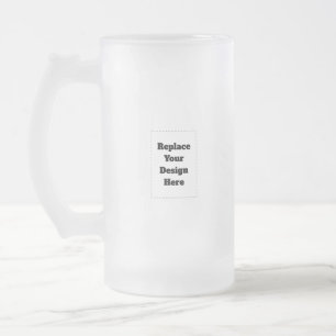 Erstellen Sie Ihre eigene weiße Mattglas Bierglas