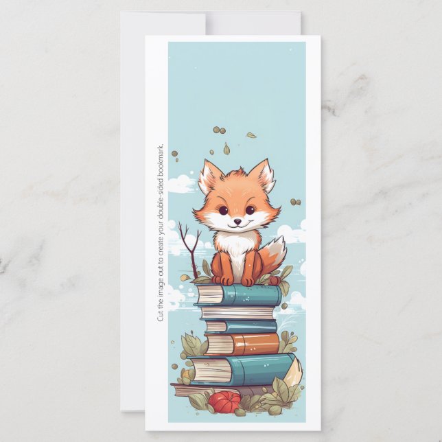 Erstellen Sie Ihre eigene Wiley Red Fox Lesezeiche (Vorderseite)