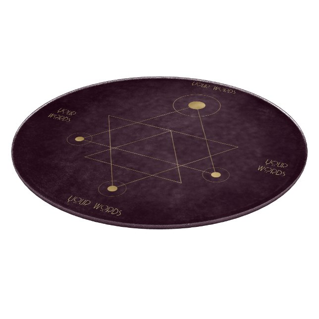 Erstellen Sie Ihre eigene Wine & Gold Sacred Geome Schneidebrett (Ecke)