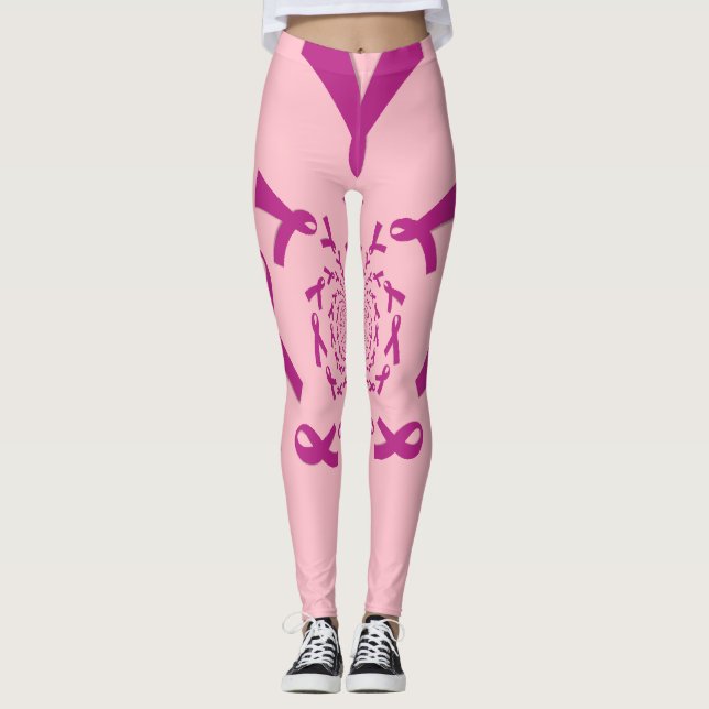 Erstellen Sie Ihre eigene, wunderschöne rosa Farbb Leggings (Vorderseite)