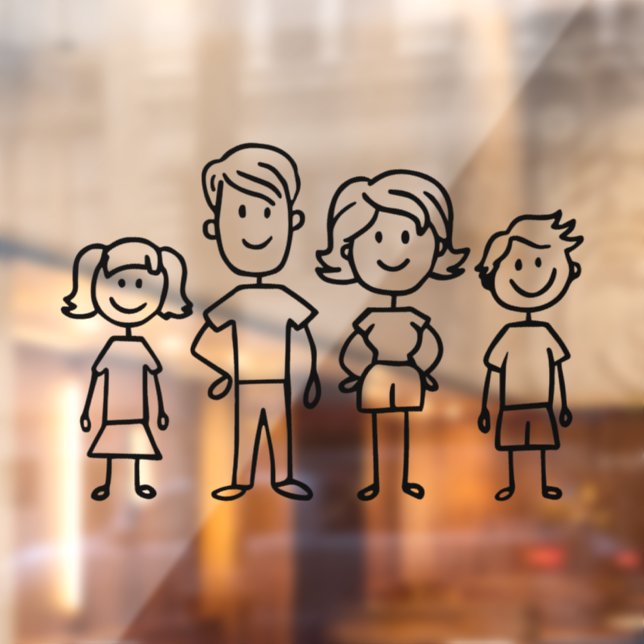 Erstellen Sie Ihre eigene Zuhause- oder Strichmänn Fensteraufkleber (Blatt 2)