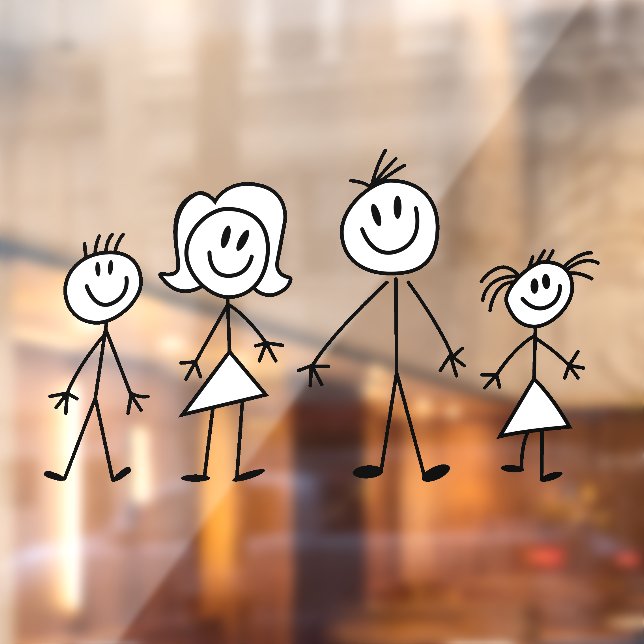 Erstellen Sie Ihre eigene Zuhause- oder Strichmänn Fensteraufkleber (Blatt 2)