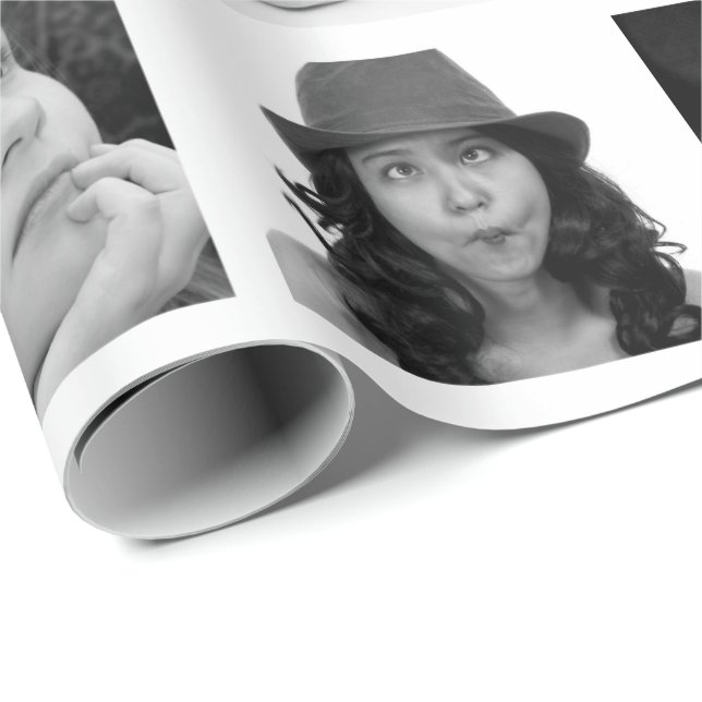 Erstellen Sie Ihre eigenen 10-Foto Collage Geschen Geschenkpapier (Rolleneckpunkt)