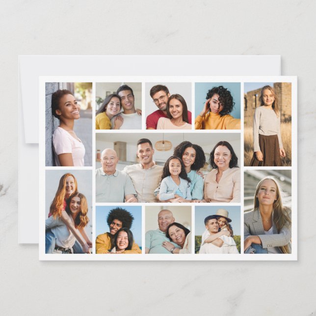 Erstellen Sie Ihre eigenen 11 Foto Collage Gruß Karte (Vorderseite)
