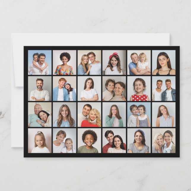 Erstellen Sie Ihre eigenen 24 Foto Collage Gruß Karte (Vorderseite)