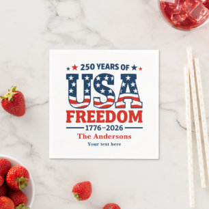 Erstellen Sie Ihre eigenen 250 Jahre USA-Freiheit Serviette