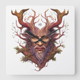 Erstellen Sie Ihre eigenen 3D-Imitate Bois Carved  Quadratische Wanduhr