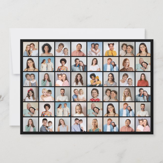 Erstellen Sie Ihre eigenen 48 Foto Collage Gruß Karte (Vorderseite)