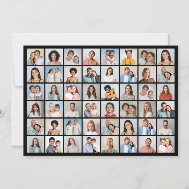 Erstellen Sie Ihre eigenen 48 Foto Collage Gruß Karte (Vorderseite)