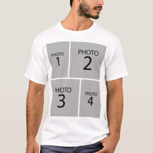 Erstellen Sie Ihre eigenen 4 FOTO COLLAGE Twin Fro T-Shirt