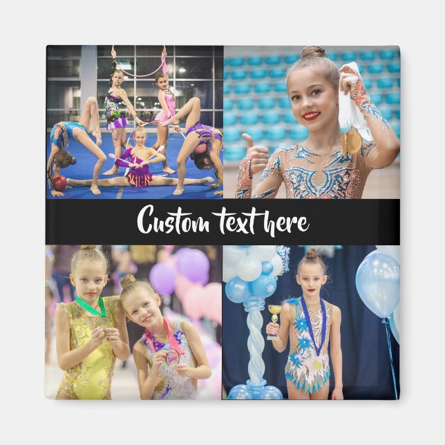 Erstellen Sie Ihre eigenen 4 Fotos Collage Gymnast Magnet (Vorne)