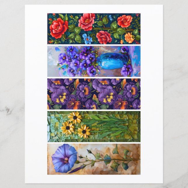 Erstellen Sie Ihre eigenen 5 farbenfrohen Lesezeic (Vorderseite)