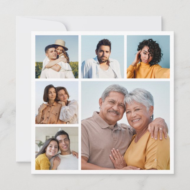 Erstellen Sie Ihre eigenen 6 Bilder Collage Gruß Karte (Vorderseite)