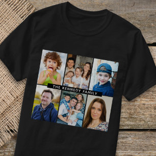 Erstellen Sie Ihre eigenen 6 Collage Familiennamen T-Shirt
