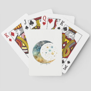 Erstellen Sie Ihre eigenen Aquarellfarben Halbmond Spielkarten