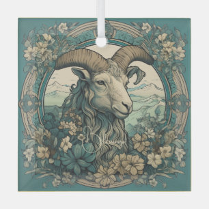 Erstellen Sie Ihre eigenen Art Nouveau Capricorn Z Ornament Aus Glas