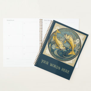 Erstellen Sie Ihre eigenen Art Nouveau Pisces Zodi Planer