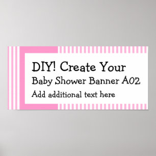 Erstellen Sie Ihre eigenen Baby-Dusche-Banner STRI Poster