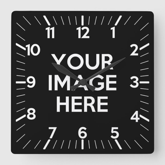 Erstellen Sie Ihre eigenen benutzerdefinierten Quadratische Wanduhr (Vorderseite)