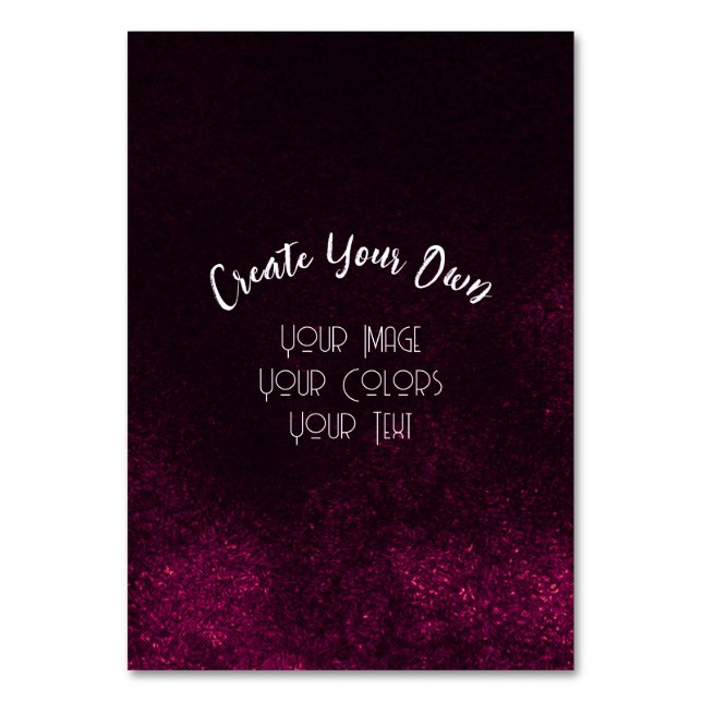 Erstellen Sie Ihre eigenen benutzerdefinierten Tischnummer (Vorderseite)