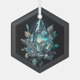 Erstellen Sie Ihre eigenen blauen Kristalle Ornament Aus Glas