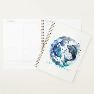 Erstellen Sie Ihre eigenen blauen und Aquamarinen Planer