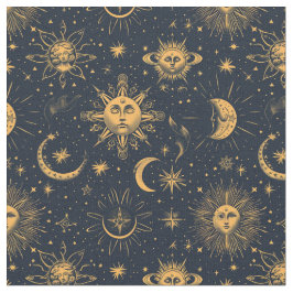 Erstellen Sie Ihre eigenen Blue Gold Celestis Moon Stoff