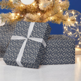 Erstellen Sie Ihre eigenen Blue & Gold Snowflakes  Geschenkpapier