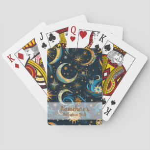 Erstellen Sie Ihre eigenen Blue & Gold Sun Moon & Spielkarten