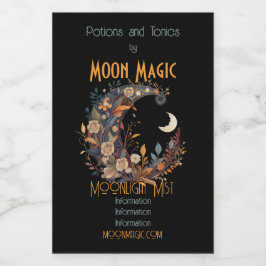 Erstellen Sie Ihre eigenen Boho Blumenmonde Weinetikett