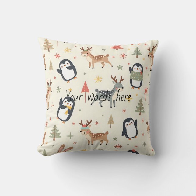 Erstellen Sie Ihre eigenen Boho Weihnachten Kawaii Kissen (Vorderseite)