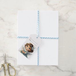 Erstellen Sie Ihre eigenen Brünetten Blauen Engel  Geschenkanhänger