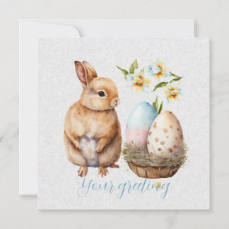 Erstellen Sie Ihre eigenen Bunny & Eggs mit Wildbl Feiertagskarte