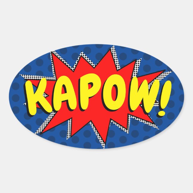 Erstellen Sie Ihre eigenen Comic Book Sound Effect Ovaler Aufkleber (Vorderseite)