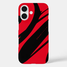 Erstellen Sie Ihre eigenen Coolen Rot und Schwarz iPhone 16 Hülle