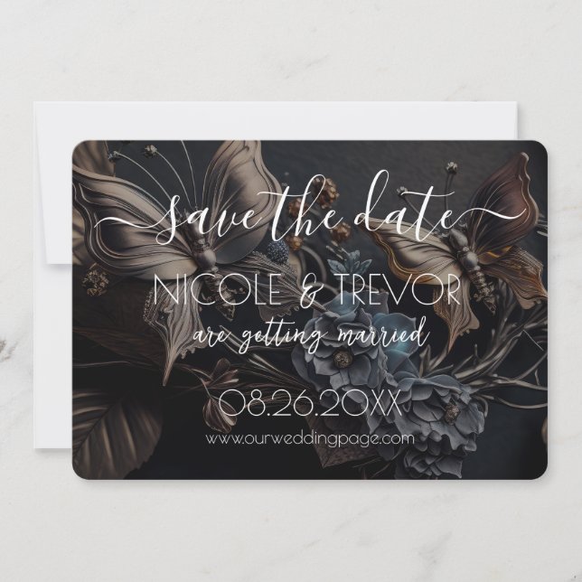 Erstellen Sie Ihre eigenen - Dunkle Steampunk-Schm Save The Date (Vorderseite)