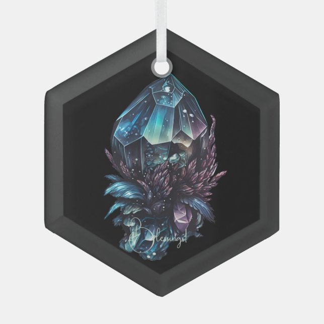 Erstellen Sie Ihre eigenen dunklen Kristalle Ornament Aus Glas (Vorderseite)